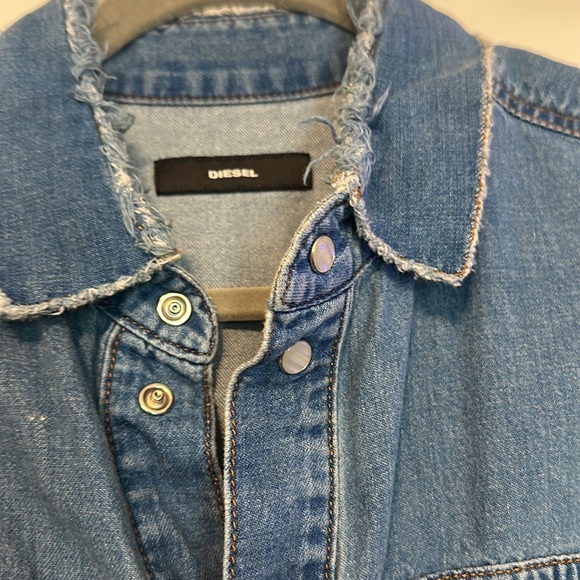 DIESEL SNAP BUTTON DENIM DE-LIFY MINI DRESS EUC - Picture 11 of 12